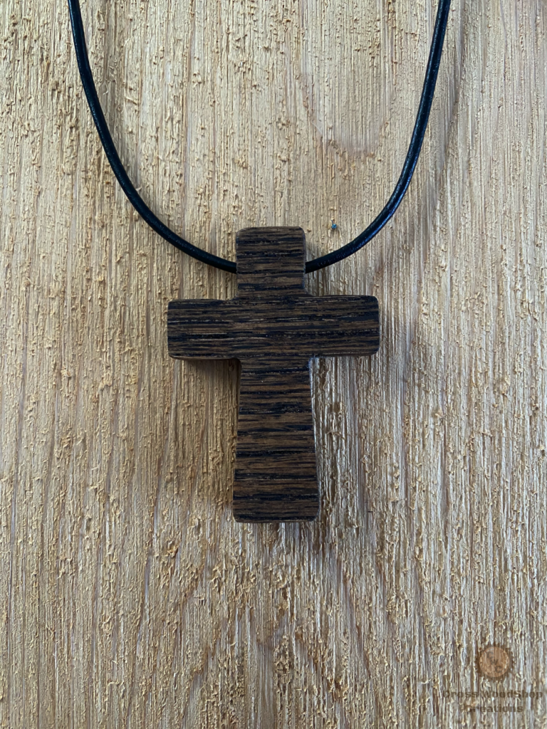 Rounded Wooden Cross Necklace Cross Creations