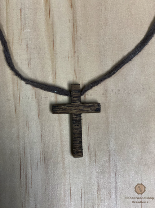 Standard Wooden Cross Necklace